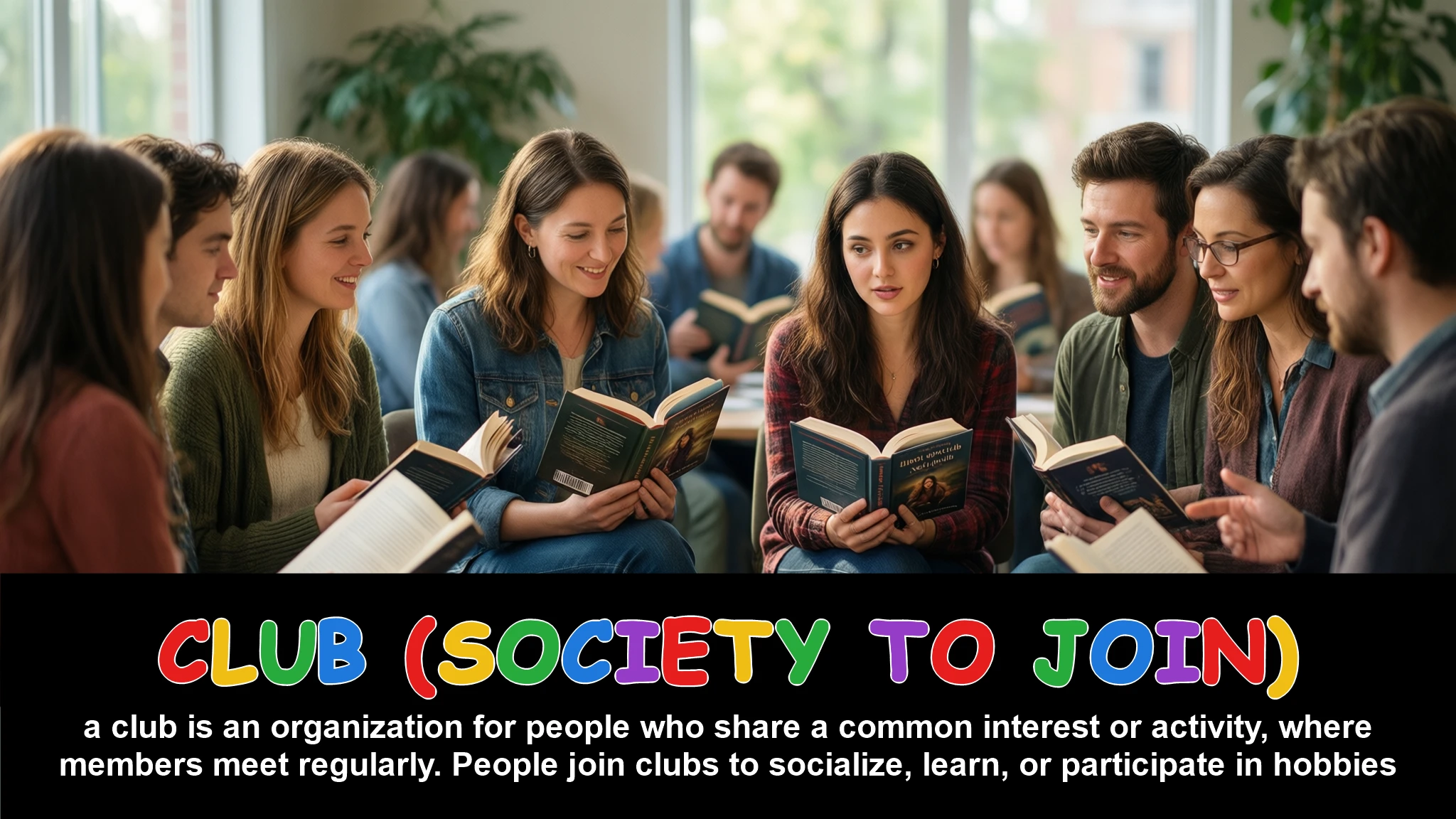 English Illustration for club (society to join)